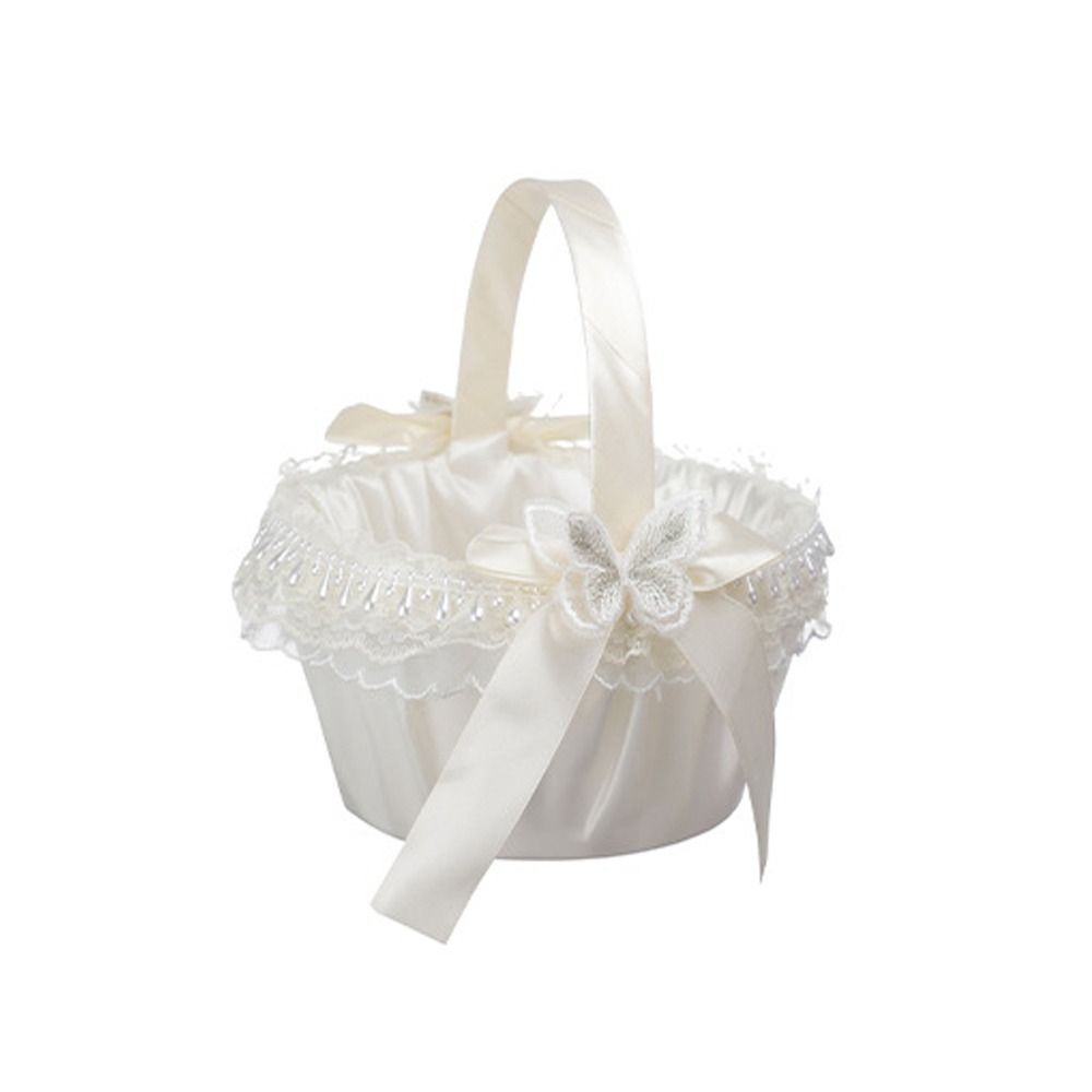 Gardening Tools Girls - Sweet Lace Wedding Flower Basket Ribbon