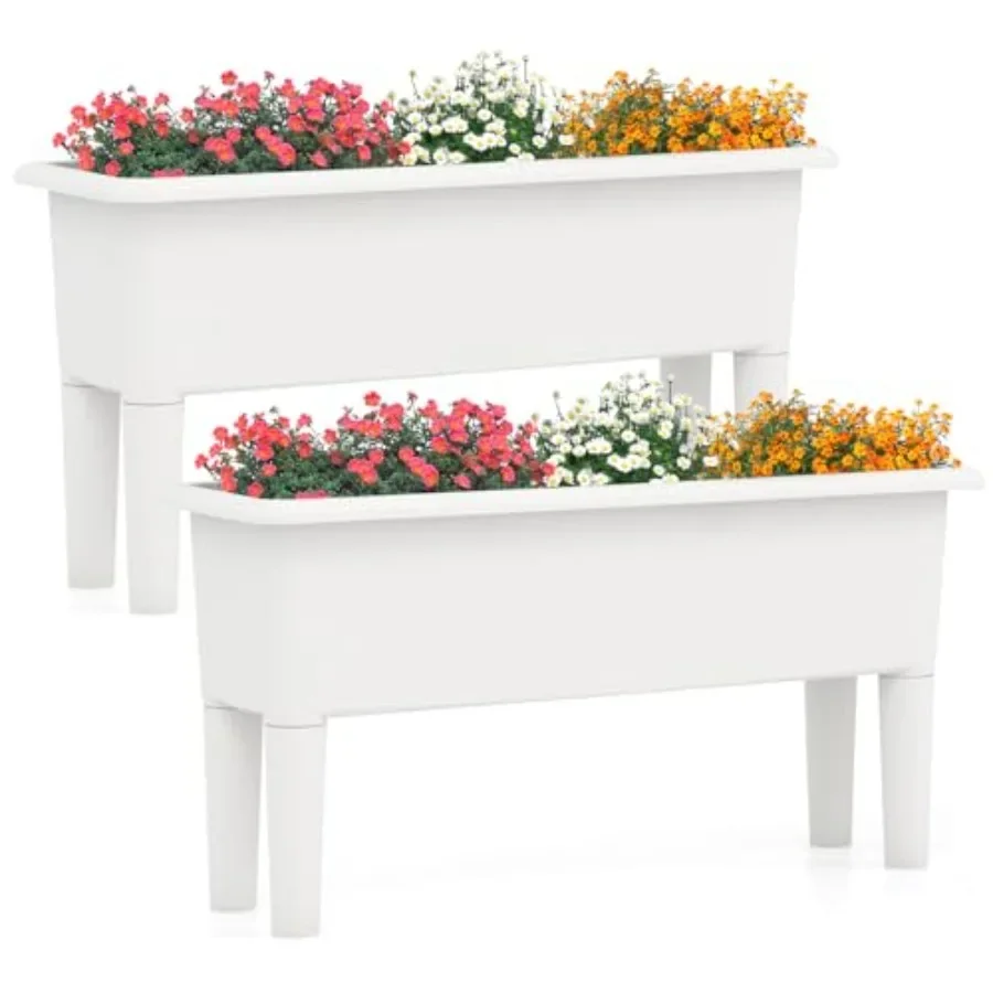 Self-Watering Planter - Raised Garden Beds Outdoor Set of