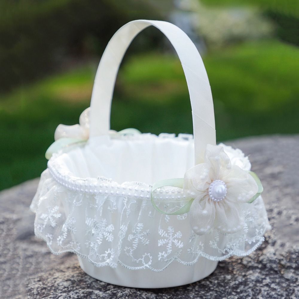 Sweet Lace Wedding Flower Bask - Gardening Tools Girls recension och pris