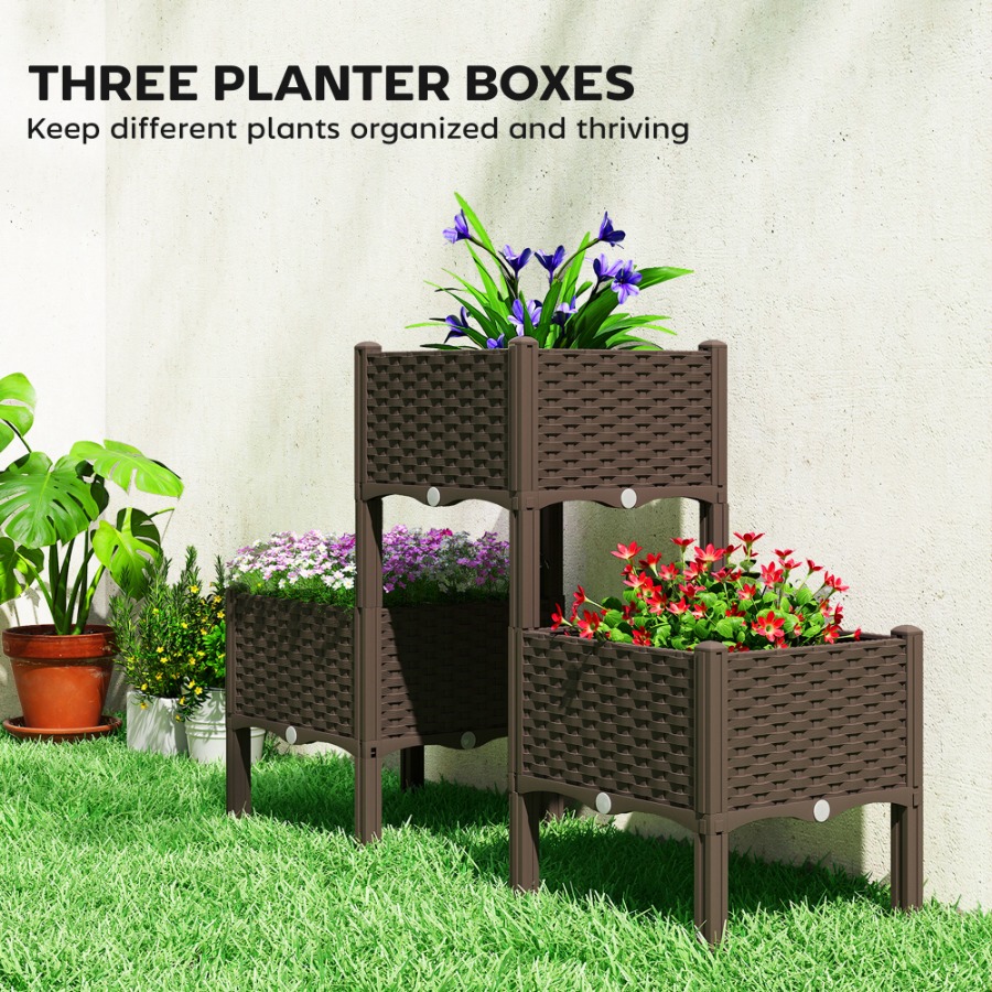 Plastic Raised Garden Bed with - Self-Watering Planter recension och pris