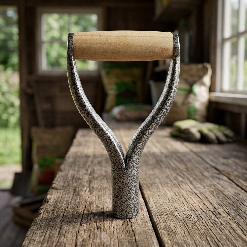 1PCS Silver Y-Grip Shovel Hand - Spade Digging Fork recension och pris