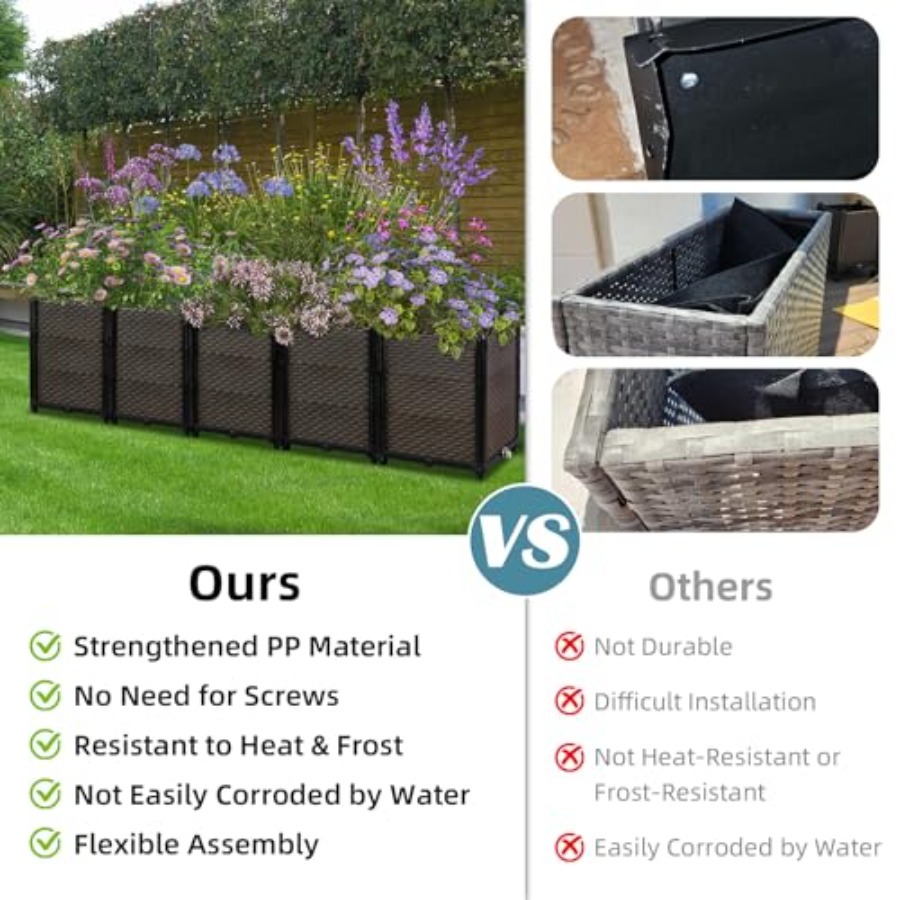Outdoor self-watering raised p - Self-Watering Planter recension och pris