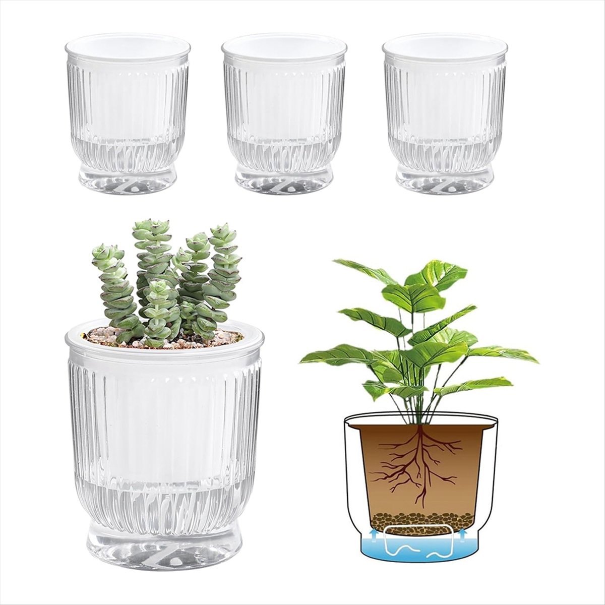 Self Watering Plant Pots, 4 In - Self-Watering Planter recension och pris