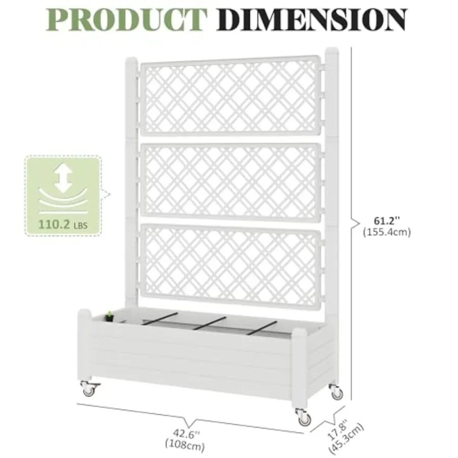 Trellis Raised Garden Bed, Sel - Self-Watering Planter recension och pris
