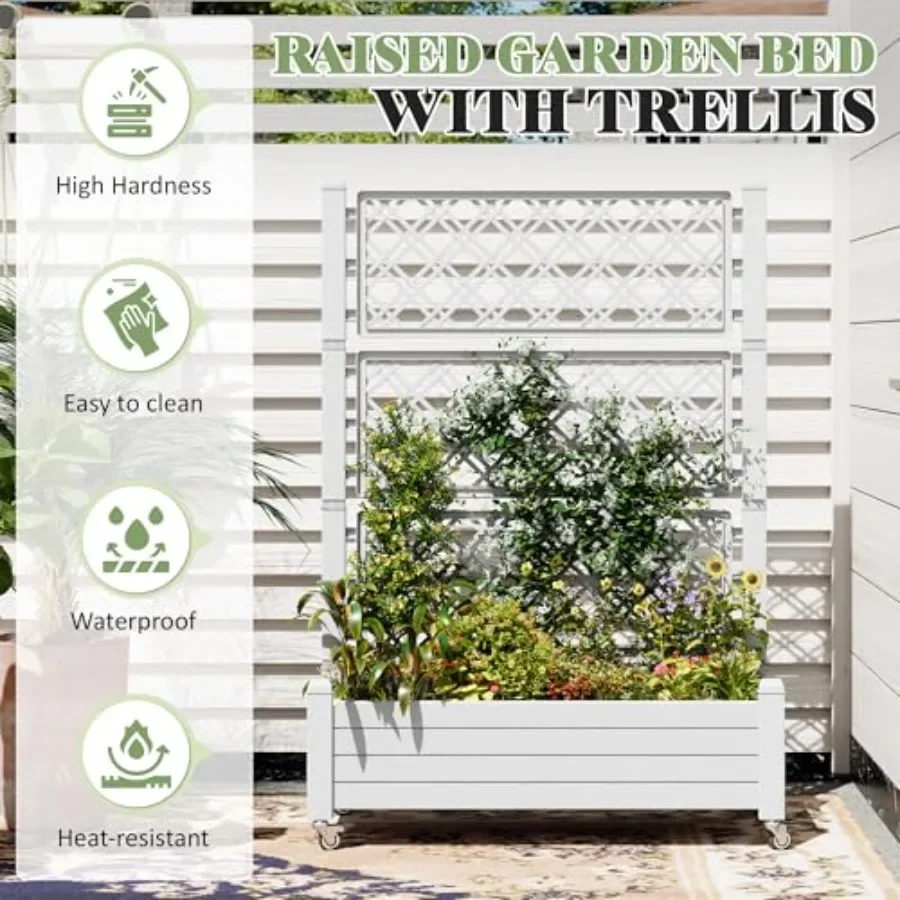 Trellis Raised Garden Bed, Sel - Self-Watering Planter recension och pris