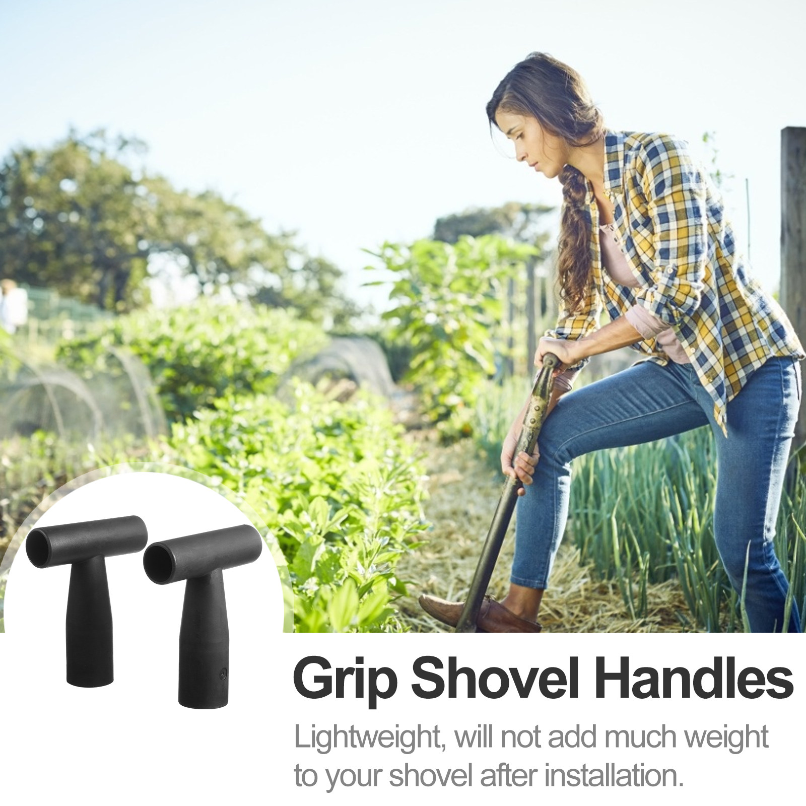 2Pcs T-Style Plastic Shovel Ha - Spade Digging Fork recension och pris